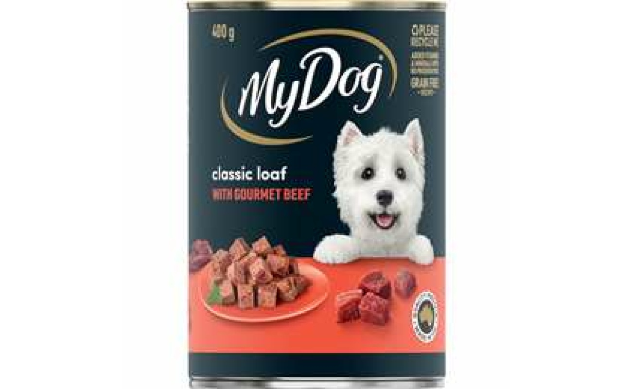 My dog gourmet beef loaf classics wet dog food can 400g