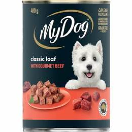 My dog gourmet beef loaf classics wet dog food can 400g