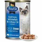 Fussy cat grain free adult wet cat food salmon & Oceanfish & olive oil 400g